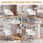 Chaise de bureau pivotante à roulettes avec accoudoirs pour la maison ou le bureau