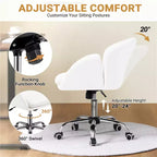 Chaise de bureau pivotante à roulettes avec accoudoirs pour la maison ou le bureau