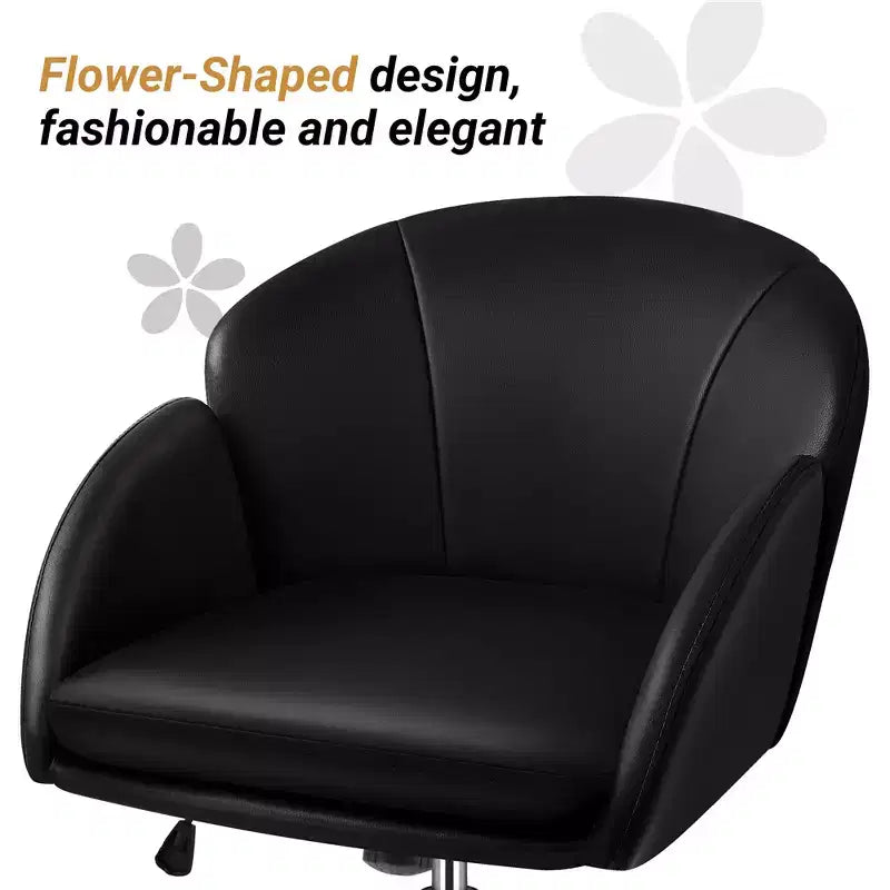 Chaise de bureau pivotante à roulettes avec accoudoirs pour la maison ou le bureau