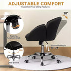 Chaise de bureau pivotante à roulettes avec accoudoirs pour la maison ou le bureau