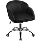 Yaheetech Modern Swivel Rolling Desk Chair with Armrests for Home Office