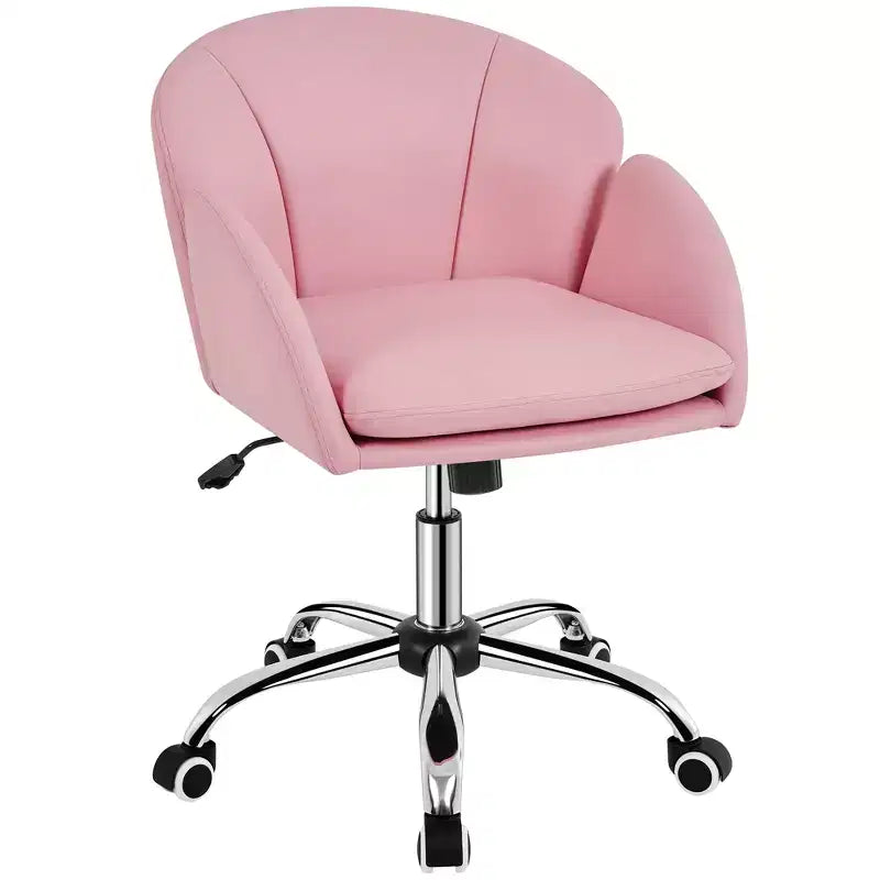 Chaise de bureau pivotante à roulettes avec accoudoirs pour la maison ou le bureau