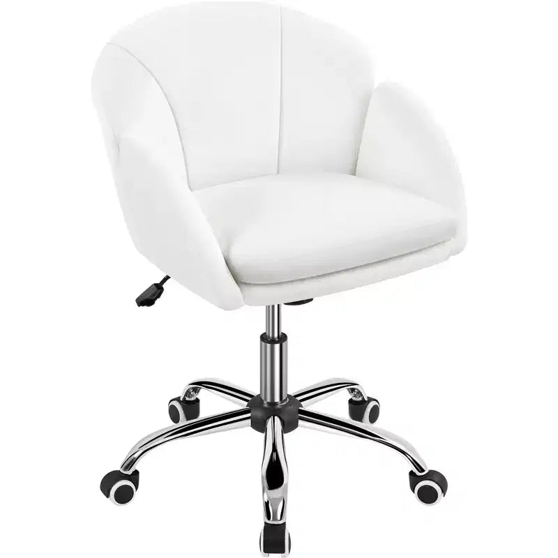 Chaise de bureau pivotante à roulettes avec accoudoirs pour la maison ou le bureau