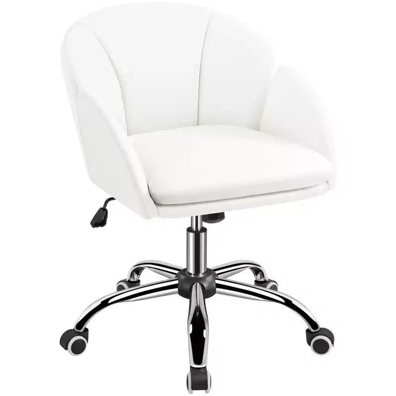 Chaise de bureau pivotante à roulettes avec accoudoirs pour la maison ou le bureau