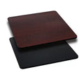 Lot de 2 plateaux de table carrés de 91 cm avec dessus stratifié réversible