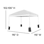 Ensemble de tentes de fête/de hayon Emma et Oliver pour événements extérieurs avec auvent pop-up et étui à roulettes et table pliante avec poignée de transport