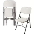 Elama 4 Piece Stackable Folding Chair Set for Indoor and Outdoor