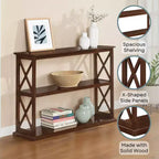 Table console Coventry avec étagères