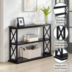 Table console Coventry avec étagères