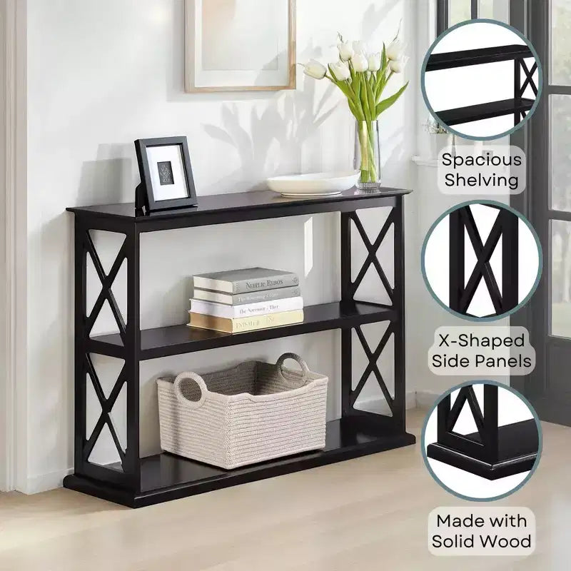 Table console Coventry avec étagères