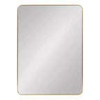 Miroir mural encadré rectangulaire avec bords arrondis