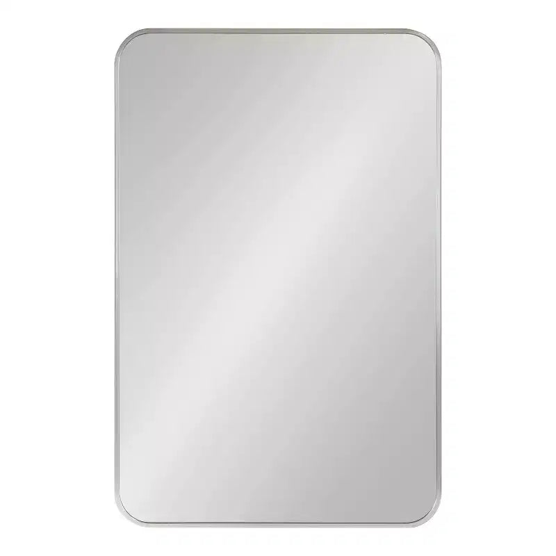 Miroir mural encadré rectangulaire avec bords arrondis