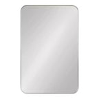 Miroir mural encadré rectangulaire avec bords arrondis