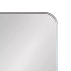 Miroir mural encadré rectangulaire avec bords arrondis