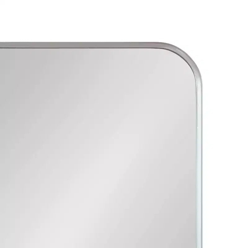 Miroir mural encadré rectangulaire avec bords arrondis