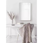 Miroir mural encadré rectangulaire avec bords arrondis