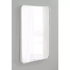 Miroir mural encadré rectangulaire avec bords arrondis