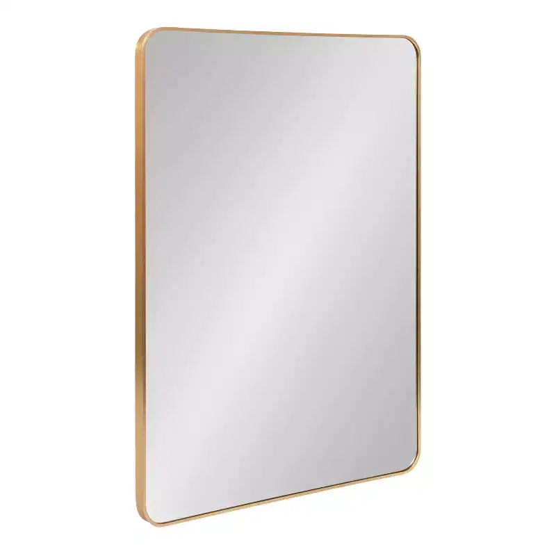 Miroir mural encadré rectangulaire avec bords arrondis