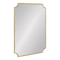 Kate and Laurel Healey Scalloped MDF Scallop Mirror, 22x30, Gold