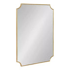 Kate and Laurel Healey Scalloped MDF Scallop Mirror, 22x30, Gold