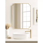 Miroir festonné en MDF, 22x30, doré