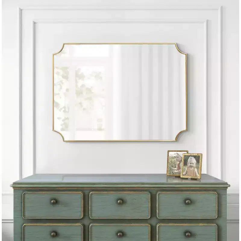 Miroir festonné en MDF, 22x30, doré