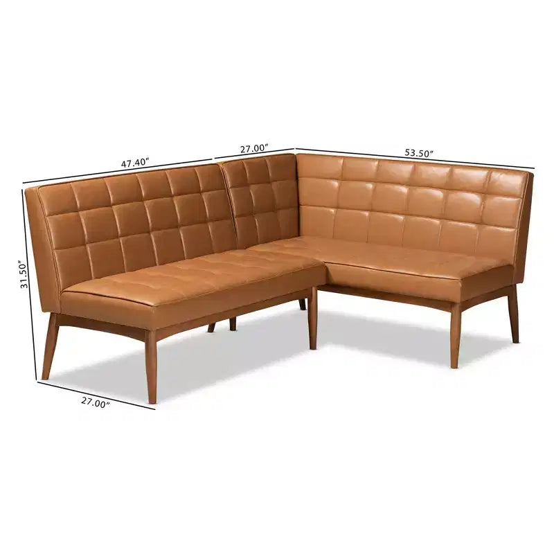 Ensemble de salle à manger 2 pièces en bois Sanford - Baxton Studio