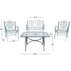 Ensemble de patio 4 pièces Sophie - Intérieur/Extérieur - PAT5001 - Safavieh