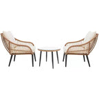 Ensemble de 3 chaises longues Warlen - Intérieur/extérieur - PAT9016 - Naturel/Beige - Safavieh