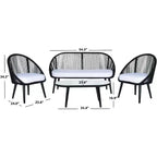 Ensemble de 4 pièces Halcott pour salon - Intérieur/Extérieur - PAT7526 - Safavieh