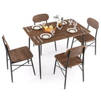 Ensemble de salle à manger 5 pièces Costway pour 4 personnes, mobilier de cuisine moderne