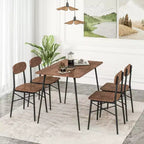 Ensemble de salle à manger 5 pièces Costway pour 4 personnes, mobilier de cuisine moderne