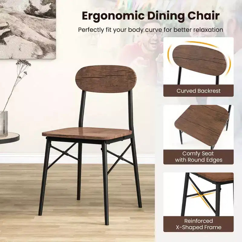 Ensemble de salle à manger 5 pièces Costway pour 4 personnes, mobilier de cuisine moderne