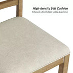Ensemble de salle à manger rond 5 pièces Noelia naturel avec 4 chaises et table ronde | ART OF LIVING DESIGNS-Naturel