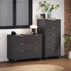 Ensemble de chambre à coucher Manhattan Comfort Granville (2 pièces) : commode étroite et commode