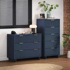Ensemble de chambre à coucher Manhattan Comfort Granville (2 pièces) : commode étroite et commode