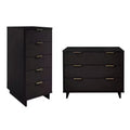 Ensemble de chambre à coucher Manhattan Comfort Granville (2 pièces) : commode étroite et commode