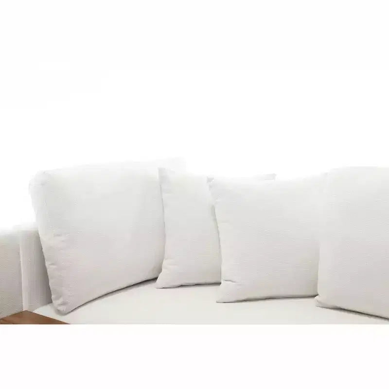 Morden Fort - Canapé Sectionnel en U, Design Minimaliste, 5 Places, Style Nuage avec Causeuse pour Salon, en Lin