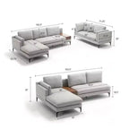 Morden Fort - Canapé Sectionnel en U, Design Minimaliste, 5 Places, Style Nuage avec Causeuse pour Salon, en Lin