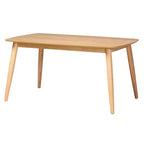Ensemble de salle à manger 7 pièces en bois Baxton Studio Dannell, style moderne mid-century