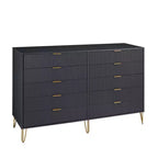 Ensemble commode 2 tiroirs et commode double 10 tiroirs Manhattan Comfort Dumbo 2 pièces moderne
