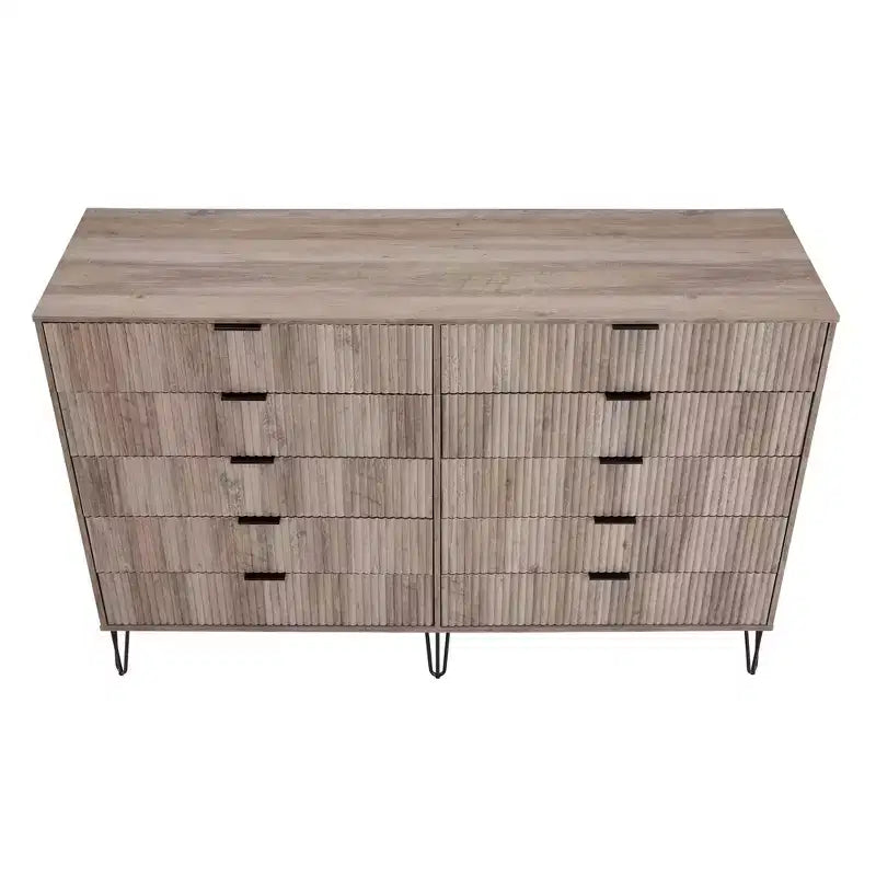 Ensemble commode 2 tiroirs et commode double 10 tiroirs Manhattan Comfort Dumbo 2 pièces moderne
