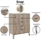 Ensemble commode 2 tiroirs et commode double 10 tiroirs Manhattan Comfort Dumbo 2 pièces moderne