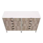 Ensemble commode 2 tiroirs et commode double 10 tiroirs Manhattan Comfort Dumbo 2 pièces moderne