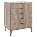 Ensemble de commode 5 tiroirs et table de nuit 2 tiroirs moderne Dumbo 2 pièces Manhattan Comfort