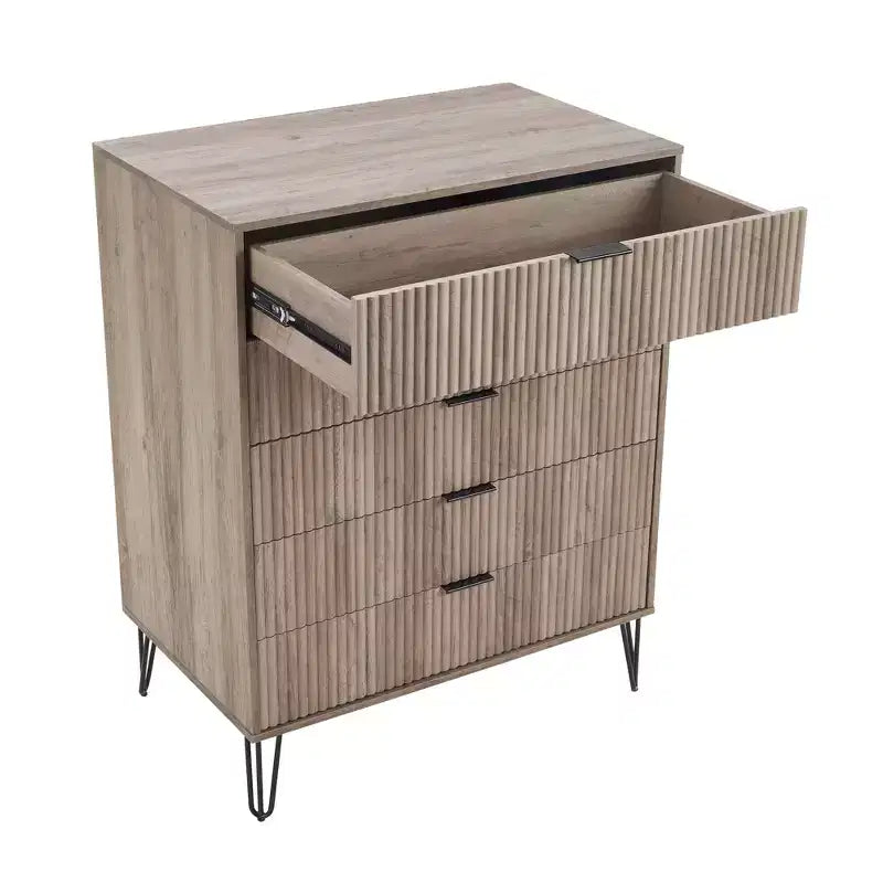 Ensemble de commode 5 tiroirs et table de nuit 2 tiroirs moderne Dumbo 2 pièces Manhattan Comfort