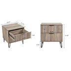 Ensemble de commode 5 tiroirs et table de nuit 2 tiroirs moderne Dumbo 2 pièces Manhattan Comfort