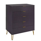 Ensemble de commode 5 tiroirs et table de nuit 2 tiroirs moderne Dumbo 2 pièces Manhattan Comfort