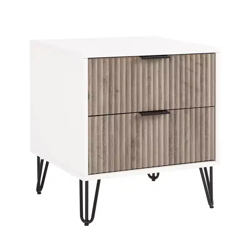 Ensemble de commode 5 tiroirs et table de nuit 2 tiroirs moderne Dumbo 2 pièces Manhattan Comfort