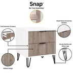 Ensemble de commode 5 tiroirs et table de nuit 2 tiroirs moderne Dumbo 2 pièces Manhattan Comfort